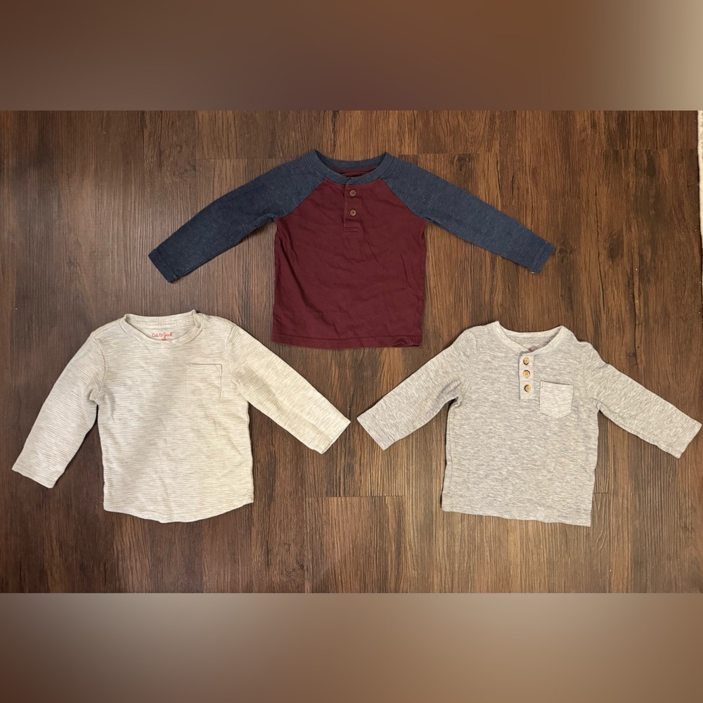 Set of 3 toddler 18 month long sleeve shirts